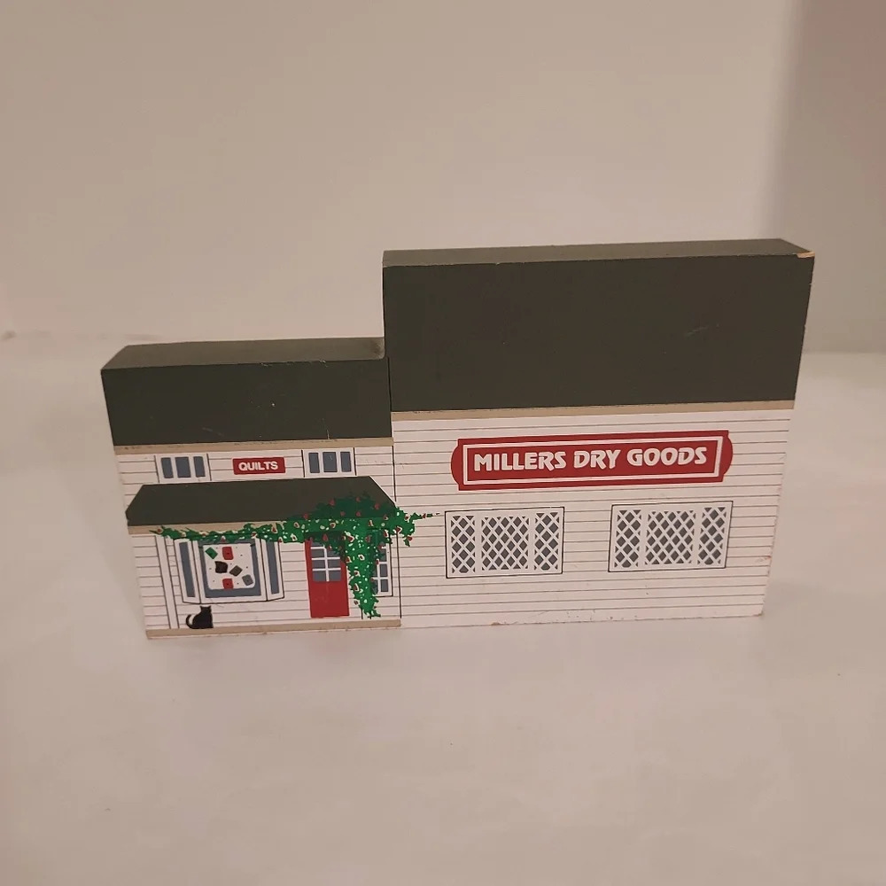Vintage 1994 The Cat's Meow Miller Dry Goods Amish Craftsmen Series Shelf Sitter